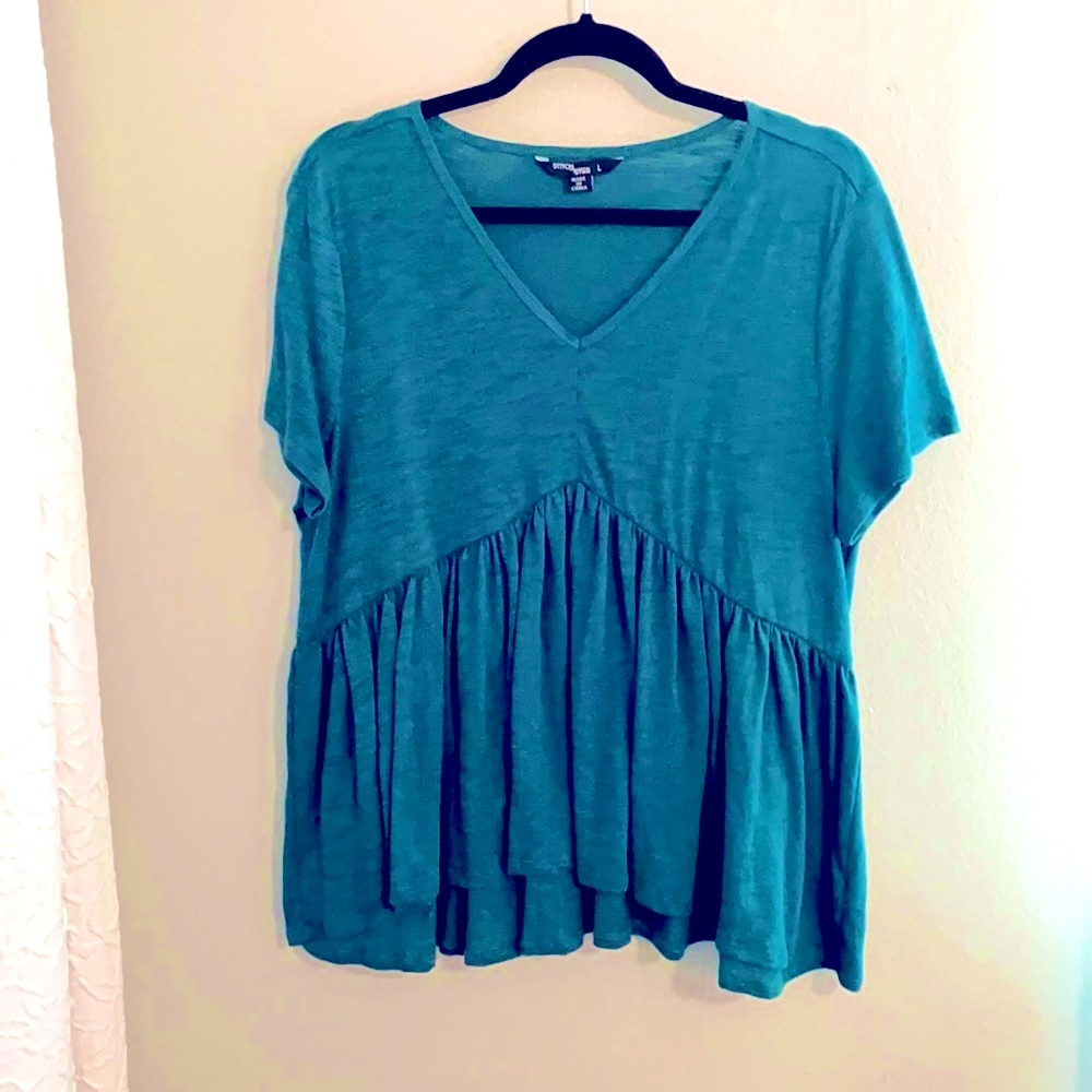 Short Sleeved Teal Shirt